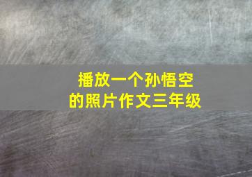 播放一个孙悟空的照片作文三年级