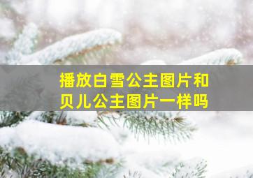 播放白雪公主图片和贝儿公主图片一样吗