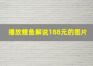 播放鲤鱼解说188元的图片