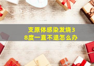 支原体感染发烧38度一直不退怎么办