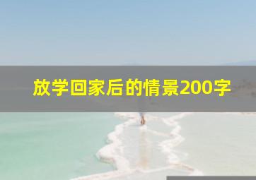 放学回家后的情景200字