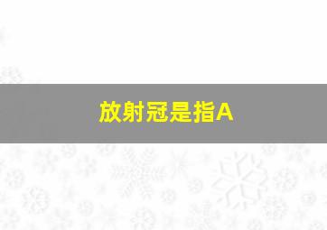 放射冠是指A