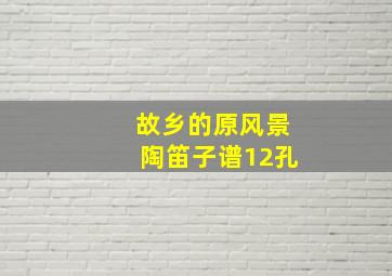 故乡的原风景陶笛子谱12孔