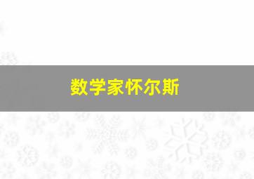 数学家怀尔斯