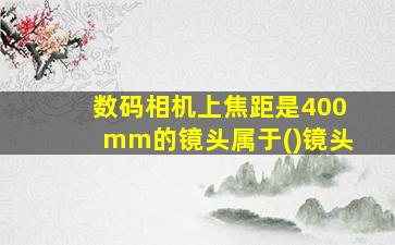 数码相机上焦距是400mm的镜头属于()镜头