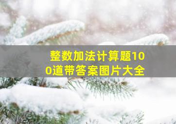 整数加法计算题100道带答案图片大全