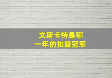 文斯卡特是哪一年的扣篮冠军