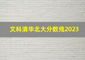 文科清华北大分数线2023