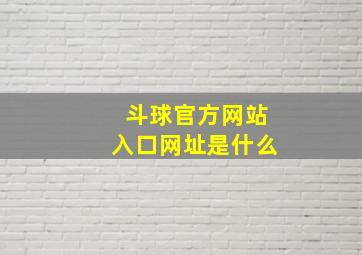 斗球官方网站入口网址是什么