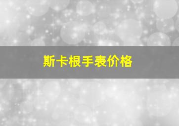 斯卡根手表价格