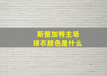 斯图加特主场球衣颜色是什么