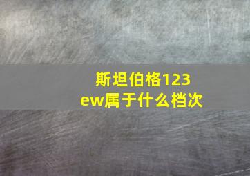 斯坦伯格123ew属于什么档次