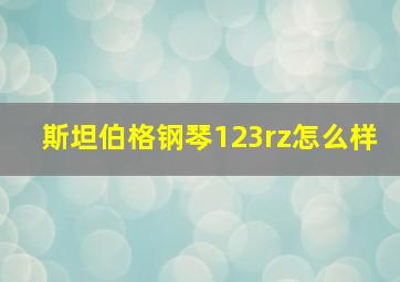 斯坦伯格钢琴123rz怎么样