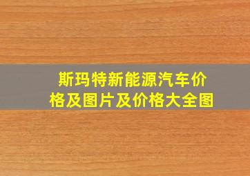 斯玛特新能源汽车价格及图片及价格大全图