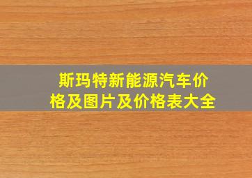 斯玛特新能源汽车价格及图片及价格表大全