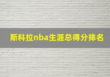 斯科拉nba生涯总得分排名