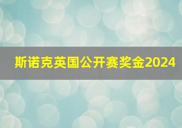 斯诺克英国公开赛奖金2024