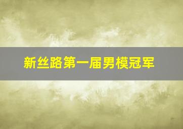 新丝路第一届男模冠军