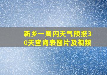 新乡一周内天气预报30天查询表图片及视频