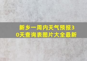 新乡一周内天气预报30天查询表图片大全最新