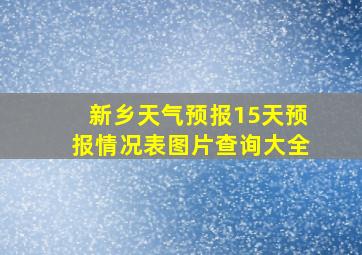 新乡天气预报15天预报情况表图片查询大全