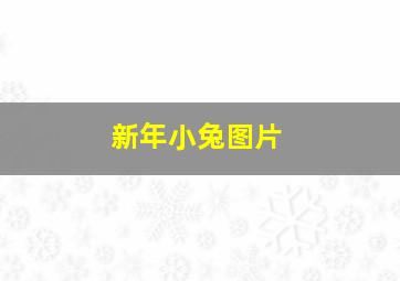 新年小兔图片