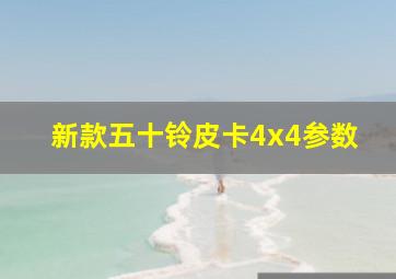 新款五十铃皮卡4x4参数