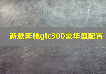 新款奔驰glc300豪华型配置