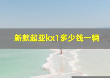 新款起亚kx1多少钱一辆