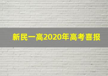 新民一高2020年高考喜报