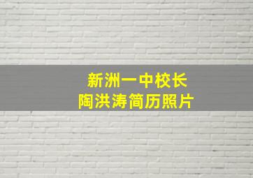 新洲一中校长陶洪涛简历照片