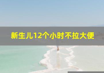 新生儿12个小时不拉大便