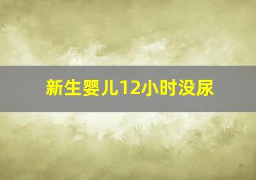 新生婴儿12小时没尿