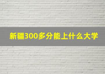 新疆300多分能上什么大学