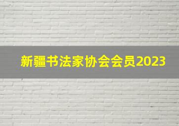 新疆书法家协会会员2023