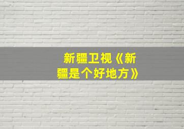 新疆卫视《新疆是个好地方》