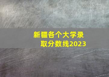 新疆各个大学录取分数线2023