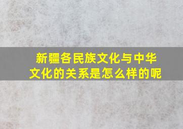 新疆各民族文化与中华文化的关系是怎么样的呢