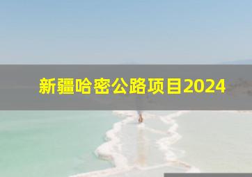 新疆哈密公路项目2024