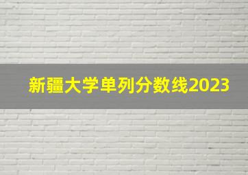 新疆大学单列分数线2023