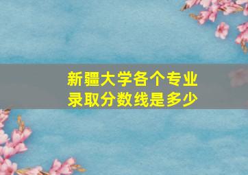 新疆大学各个专业录取分数线是多少