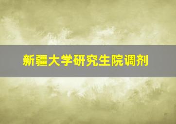 新疆大学研究生院调剂