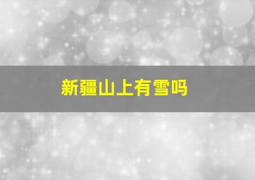 新疆山上有雪吗