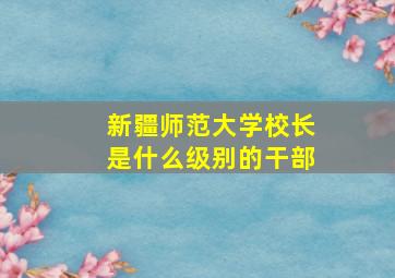 新疆师范大学校长是什么级别的干部