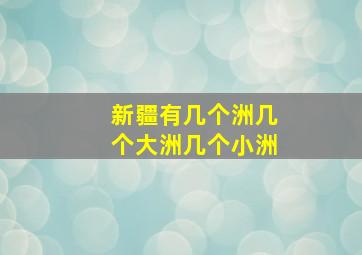 新疆有几个洲几个大洲几个小洲