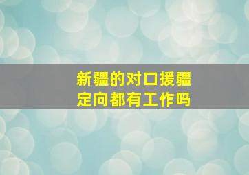 新疆的对口援疆定向都有工作吗