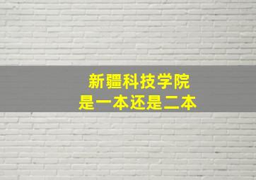 新疆科技学院是一本还是二本