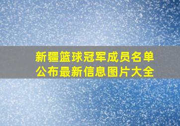 新疆篮球冠军成员名单公布最新信息图片大全