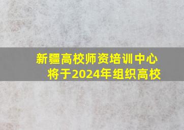 新疆高校师资培训中心将于2024年组织高校