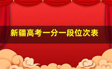 新疆高考一分一段位次表